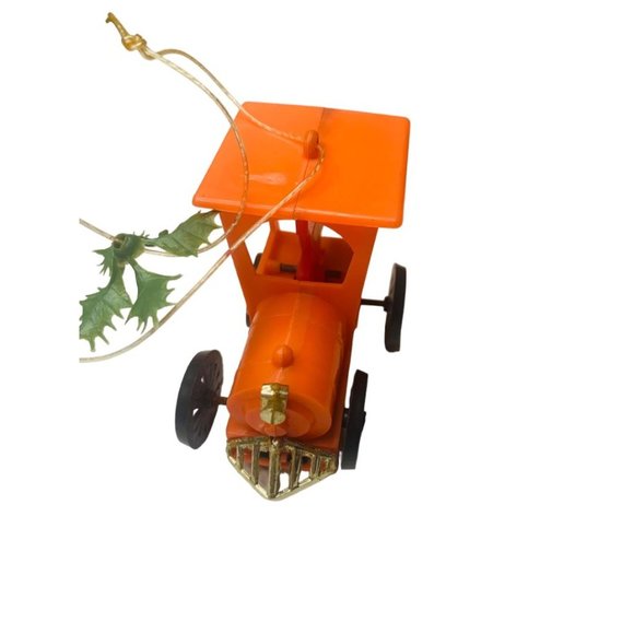 Vintage Doubl Glo Plastic Santa Train Ornament Hong Kong 3 7/8"L x 2 1/2"h - Picture 4 of 7